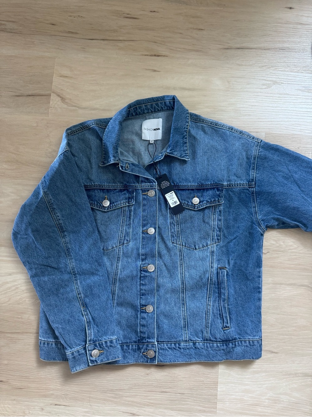 Fashion Nova Blue Classic Denim Jacket